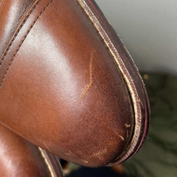 Men's Florsheim Cap Toe Oxford Cognac Brown Ortholite Size 9.5D - Picture 10 of 11